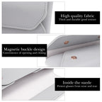 Extra Large Sunglasses Pouch Case, Vegan Leather Sun Glasses Organizer Soft Bag Compatible with Gucci GG0595S GG0875S GG0351S GG1087S RayBan RB4840S RB2132 RB3707 (XL, Grey)