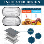 Linkidea Travel Snack Bags, Thermal Insulated Container for Fruit, Lightweight Leakproof Outdoor Food Cooler Bag, Portable Storage Accessories Fits Picnic (Grey)