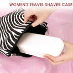 Linkidea Women's Electric Shaver Travel Pouch, Carry Case Compatible with Philips BRL170/00, HP6306/50, BRE700/04, BRR474/00, Portable Bikini Trimmer Storage Bag (White)