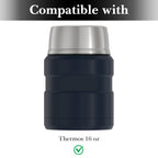 Linkidea Insulated Food Jar Carry Bag, Neoprene Small Lunch Bags for Women, 2 Ways Insulated Lunch Bags for Jar with Shoulder Strap, Compatible with Thermos 16 oz Food Jar (Black)