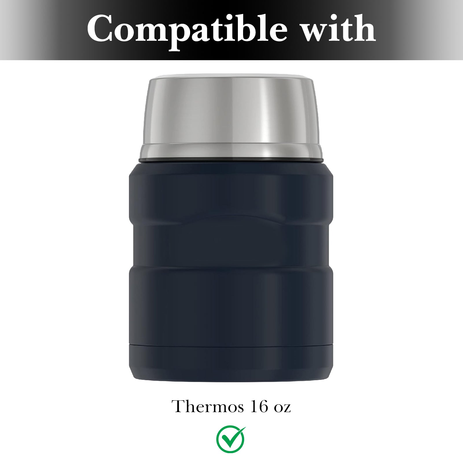 Linkidea Insulated Food Jar Carry Bag, Neoprene Small Lunch Bags for Women, 2 Ways Insulated Lunch Bags for Jar with Shoulder Strap, Compatible with Thermos 16 oz Food Jar (Black)