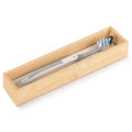 Linkidea Wooden Toothbrush Holder with Drainage Hole, Bathroom Drawer Organizer with Drying Diatomite Stone, Compatible with Extra Clean, Oral-B CrossAction Toothbrush