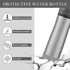 Linkidea 2 Pack Water Bottle Boot Compatible with Contigo Jackson Chill 2.0 20oz/24oz, Ashland Chill 20oz/24oz, Silicone Anti-Slip Bottle Bottom Bumper Protector (Gray)