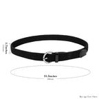 Elastic Braided Belt for Teens, No-Hole Stretch Belt with Alloy Buckle, Adjustable Unisex Waistband for Boys and Girls (Black, Fits Up to 31.4")