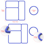 Linkidea 4 Pcs Silicone Seal Replacement, Exact Fit Lid Seal Gasket Compatible with OmieBox, Leakproof Food Safe Parts & Accessories for Bento Box (Blue)