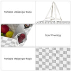 Linkidea Extra Large Tote Bag, Large Capacity Reusable Grocery Bag with Handles, Utility Foldable Shopping Bags Fits Storage, Picnics, Beach Use