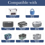 Linkidea Electric Lunch Box Carrying Case Compatible with Crock Pot, DUPASU, Aotto, LUNCHEAZE, Hard Shell Heated Lunch Box Bag with Space for Cable (Blue)