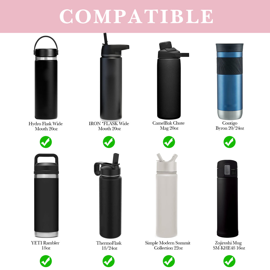 Linkidea Water Bottle Carrier with Strap Compatible with Simple Modern Summit Collection 22oz, Hydro Flask Wide Mouth, Waterbottle Sling Bag Holder with Shoulder Strap (Pink)