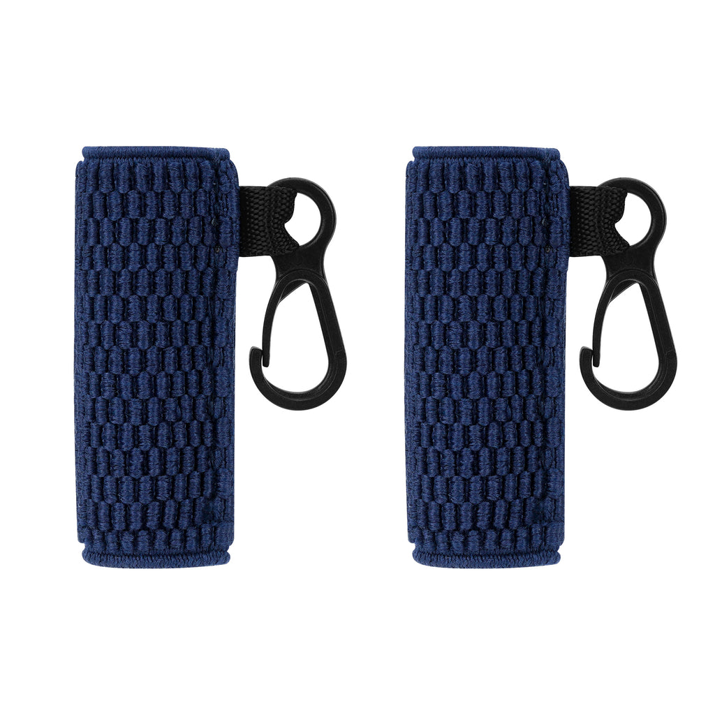 Linkidea 2 Pack Knitted Stretch Protective Sleeve with Lanyard, Soft Pocket Cover for 1" Diameter Slim Mini Devices, Portable Storage Sock for Stylus, Lip Balm (Navy Blue)