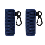 Linkidea 2 Pack Knitted Stretch Protective Sleeve with Lanyard, Soft Pocket Cover for 1" Diameter Slim Mini Devices, Portable Storage Sock for Stylus, Lip Balm (Navy Blue)
