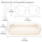 Hard Shell Reading Eyeglasses Case, Clear Plastic Portable Eyewear Display Storage Case for Nightstand Office Desk Organizer