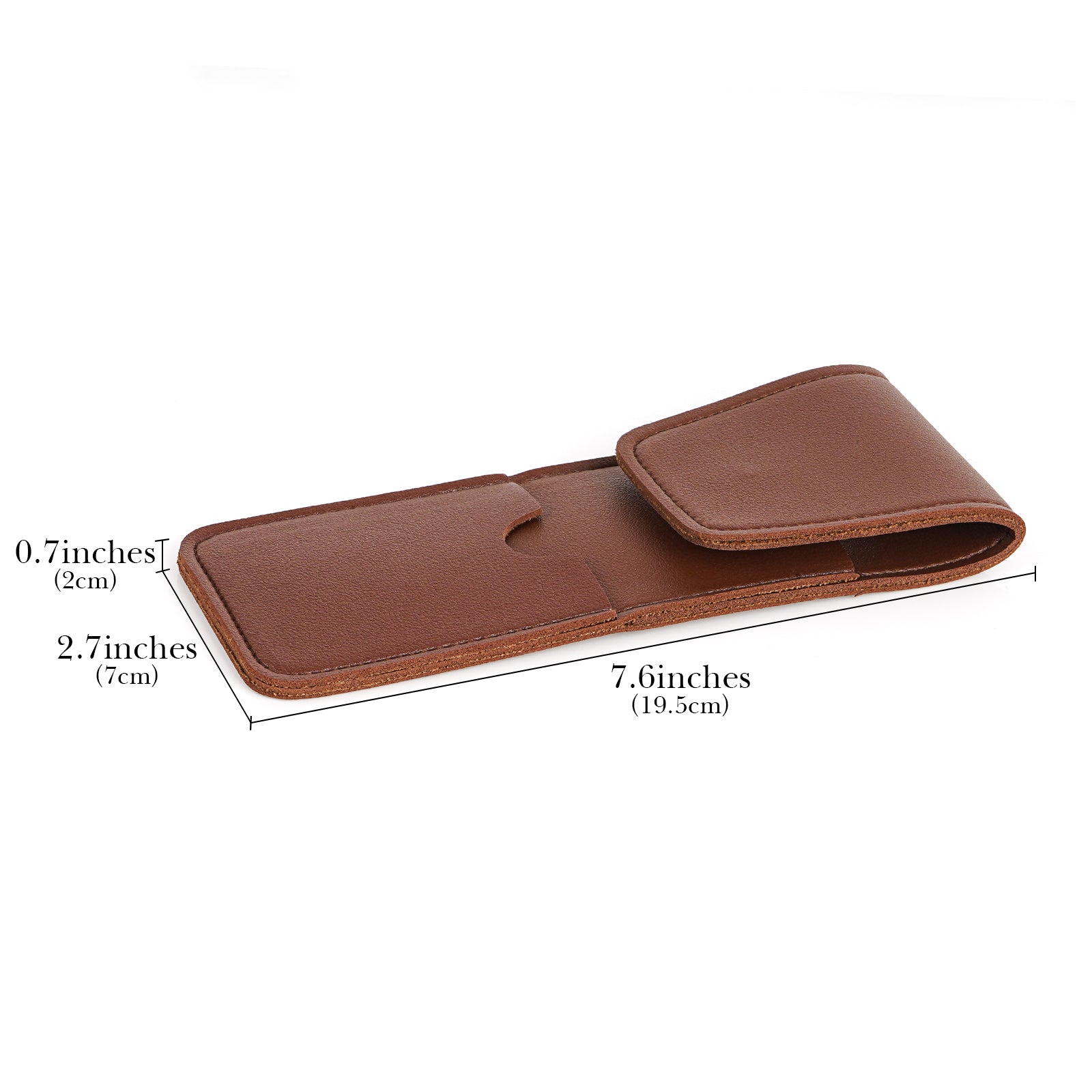Linkidea Portable Storage Bag for Men's Straight Edge Razors, Shaving Holder Case, Travel Razor Case Compatible with Fusion 5 ProGlide, Mach 3, and Most Straight Edge Shavers (Brown)