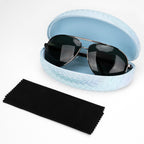 Extra Large Hard Shell Sunglasses Case, Oversized Sun Glasses Storage Organizer Compatible with RB4401D RBS0101S RB8097 RB8089 PO3352S PO3328S PO3311S (XXL, Blue)