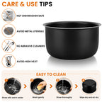 Linkidea Rice Cooker Aluminum Alloy Inner Pot Compatible with TOSHIBA RC-TRCS01, RC-10DRUNA(W), Nonstick Replacement Bowl