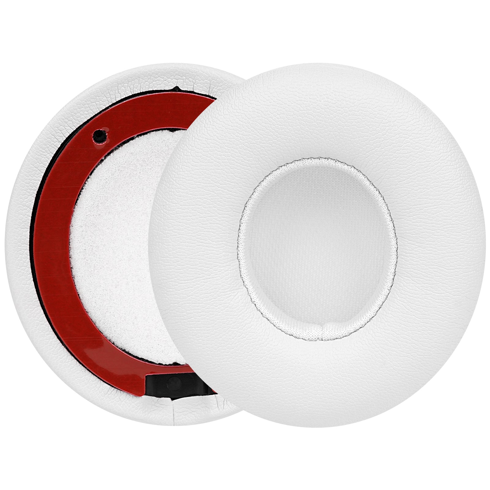 Linkidea Replacement Ear Pads for Beats Solo 4 Wireless On-Ear Headphones, Ear Cushions (Protein Leather / White)