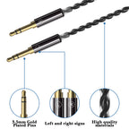 Linkidea Upgrade 6N Audio Cable for HIFIMAN Edition XS, SUNDARA, Arya, HE400SE, Ananda, Denon AH-D7200 Headphones, 3.5mm to Dual 3.5mm Male Replacement Headphones Cord (4.9ft/1.5m)