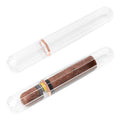Linkidea 2 Packs Plactic Transparent Cigar Holder Case, Men's Cigar Tube Airtight Single Tube, Portable Pocket Cigar Tubes with Caps