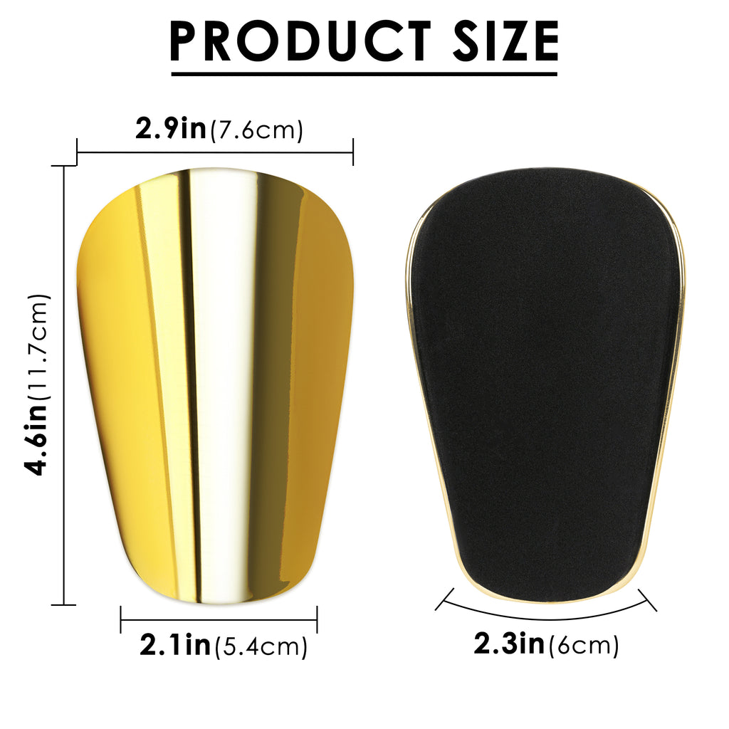 Linkidea Golden Soccer Shin Guards, Gold Color Protective Shin Pads for Kids, Youth