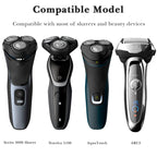 Linkidea 2 Pack Electric Shaver Holder for Wall, Self Adhesive Shaver Storage Organizer for Bathroom, Compatible with Philips Norelco Shaver 2400, Series 7000 (White)