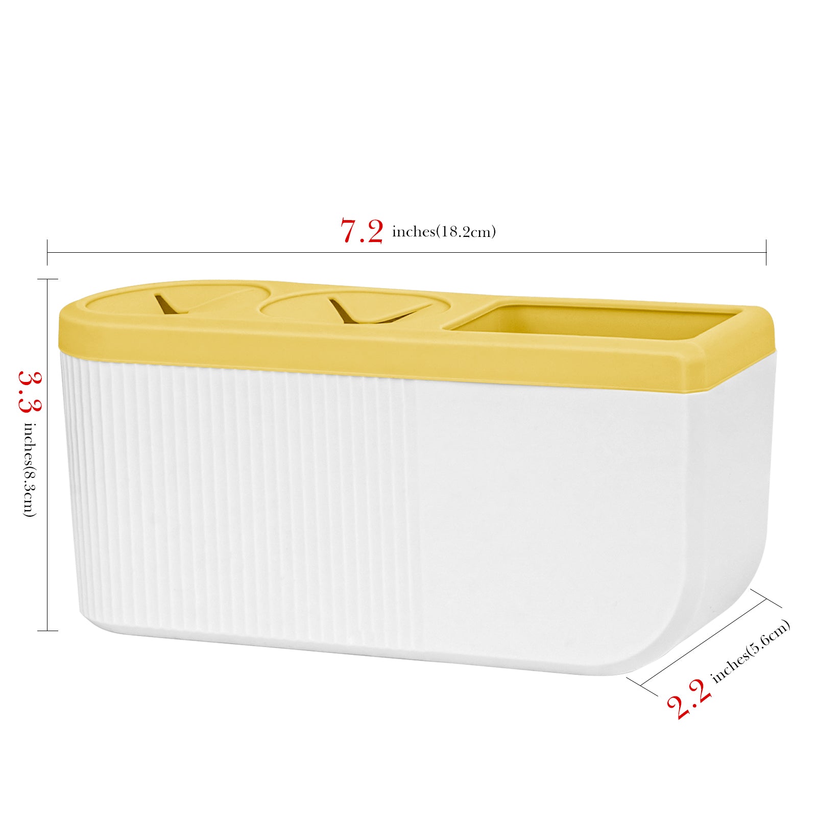 Linkidea Wall Mount Electric Toothbrush Holder for Bathroom, Power Toothbrush Hanger, Self Adhesive 2 Slots Tooth Brush Organizer Compatible with Oral-B iO Series, Philip Sonicare 4100 (Yellow)