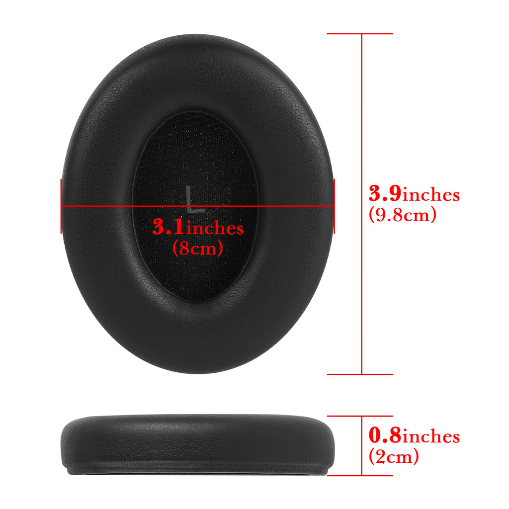 Linkidea Replacement Ear Pads for Sennheiser Momentum 4 Wireless Headphones (Protein Leather / Black)