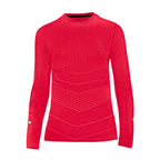 Soccer Compression Shirt for Kids, Breathable Moisture Wicking Long Sleeve Undershirt, Athletic Performance Base Layer Cold Weather Shirts for Child Age 14 - 15 (Red, Size L)