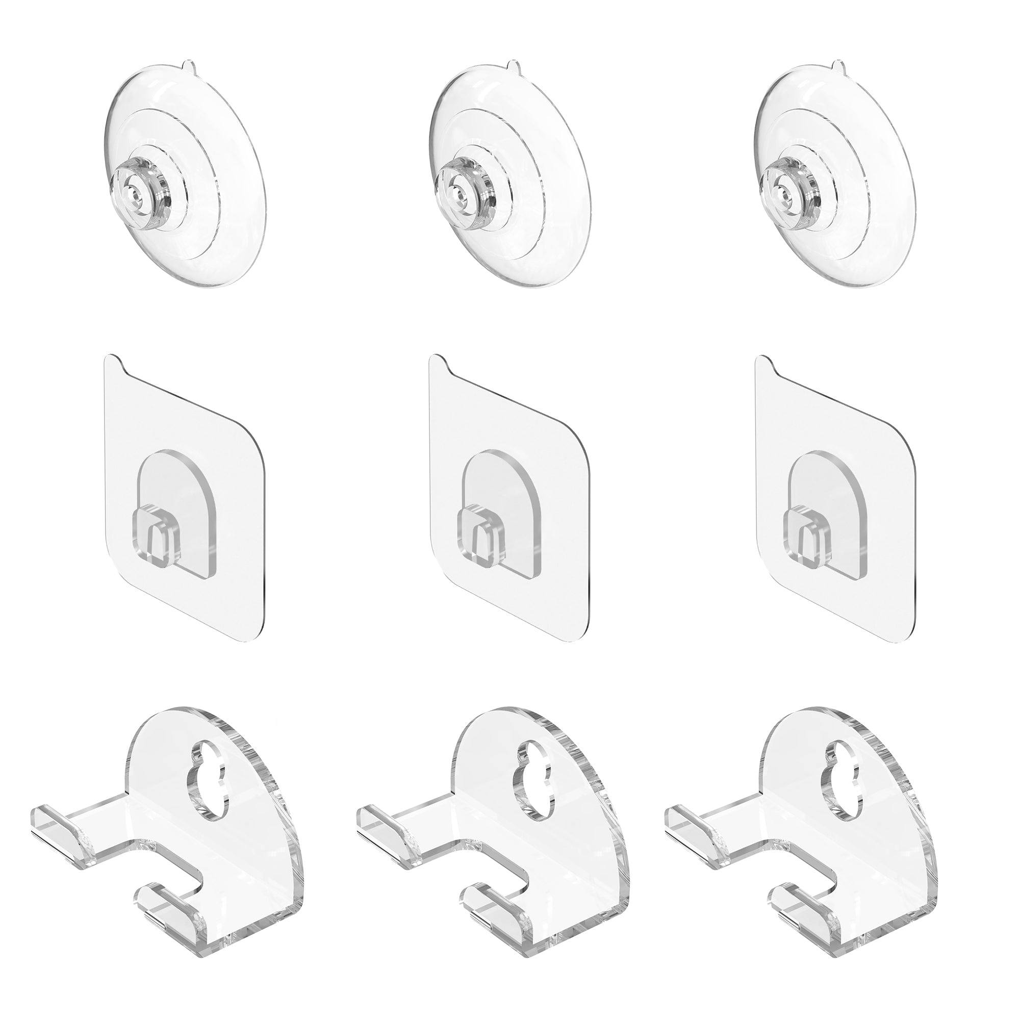 Linkidea 3 Pack Razor Suction Cup / Self-Adhesive Hooks, Shaving Hanger Holder, Compatible with Gillette Fusion 5 Proglide, Shield Power, Dorco Pace 6 Pro
