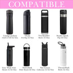 Linkidea Water Bottle Carrier with Strap Compatible with YETI Rambler Bottle 18oz, Owala FreeSip 24oz, Lightweight Waterbottle Sling Bag Holder with Shoulder Strap for Travel, Pink