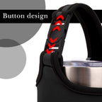 Linkidea 2 Pack Neoprene Tumbler Carrier with Strap Compatible with YETI Rambler Tumbler 30oz, Greens Steel Beast Tumbler 30oz, Waterbottle Sling Bag Holder with Shoulder Strap (Black)