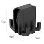 Linkidea 2 Pcs Shower Hooks, Silicone Double Side Towel Hooks for Shower Glass Window & Door, No Drill Strong Adhesive Suction Cup Shower Hooks Hanger (Black)