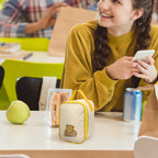 Linkidea Insulated Food Jar Bag, Thermal Snack Container, Portable Storage Pouch for Can, Suitable for Office Work, Outdoor Picnics, Compatible with Thermos, Hydro Flask, Hydrapeak (Yellow)