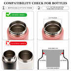 Linkidea 2 Pack Water Bottle Tea Infuser for Loose Leaf Tea, Compatible with CamelBak Chute Mag, Carry Cap 20oz/25oz/32oz/40oz Attachment, 304 Stainless Steel Mesh Strainer