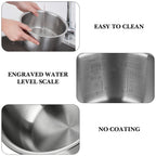 Linkidea Rice Cooker Stainless Steel Inner Pot Compatible with Tiger JBV-A10U, JBV-S10U, JBX-B10R, JBX-B10U, Dishwasher Safe, No Coating Replacement Bowl