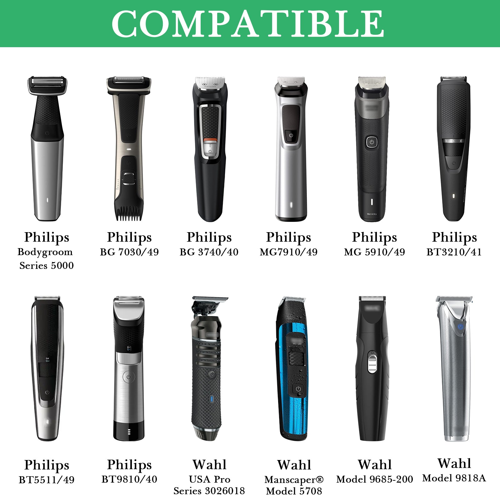 Linkidea Men's Groin & Body Trimmer Travel Case, Beard Grooming and Hair Clipper Storage Bag, Compatible with Philips Norelco Bodygroom Series 5000, BG7030/49, BG3740/40, MG7910/49 (Black)