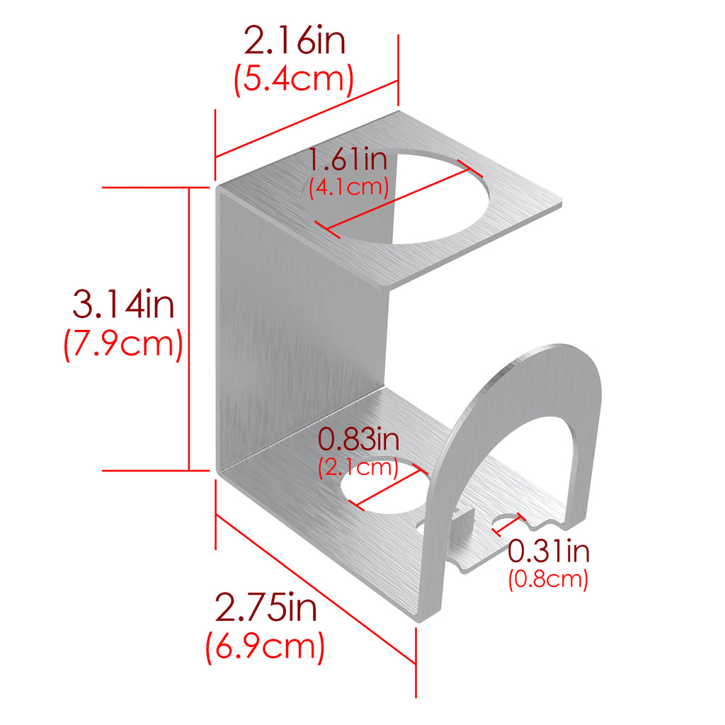 Linkidea 2 Pack Electric Toothbrush Holder Wall Mounted, Stainless Steel 3 in 1 Toothbrush Toothpaste Cup Holder, Toothbrush Organizer with Self Adhesive for Bathroom Shower