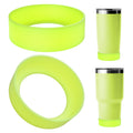 Linkidea 2 Pack Water Bottle Boot Compatible with YETI Tumbler 20oz/30oz, Travel Mug 20oz/30oz, Silicone Anti-Slip Waterbottle Bottom Sleeve Cover Protector (Chartreuse)