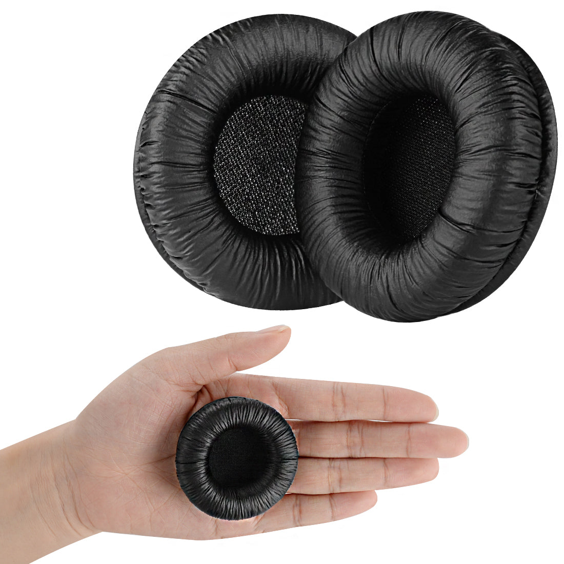 Linkidea 2 Pair Replacement Ear Pads for Plantronics Savi W720, Plantronics SupraPlus HW251, HW261 Headphones, Ear Cushions ( Leatherette / Black)