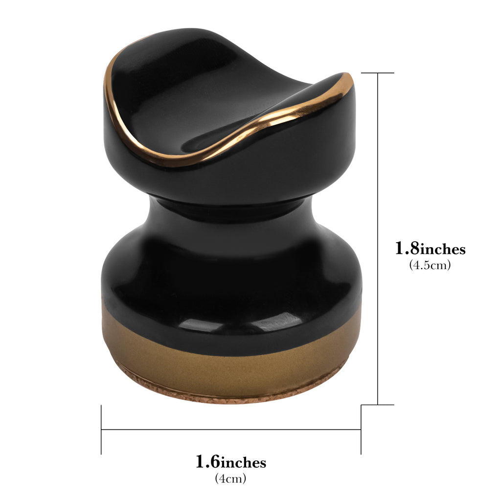 Linkidea 2-Pack Ceramic Cigar Rest, Portable Cigar Holder Stand for Travel, Compact Cigar Accessory Gift for Men (Black)