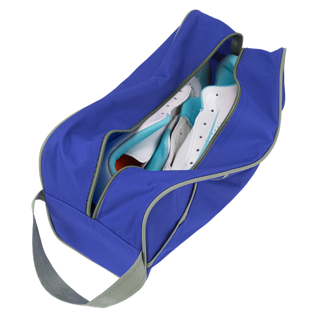 Linkidea 2 Pack Soccer Shoes Bag, Travel Water Resistant Shoes Bag with Zipper, Compact Cleats Duffle Bag Fits Up to US Men Size 13 (Blue)