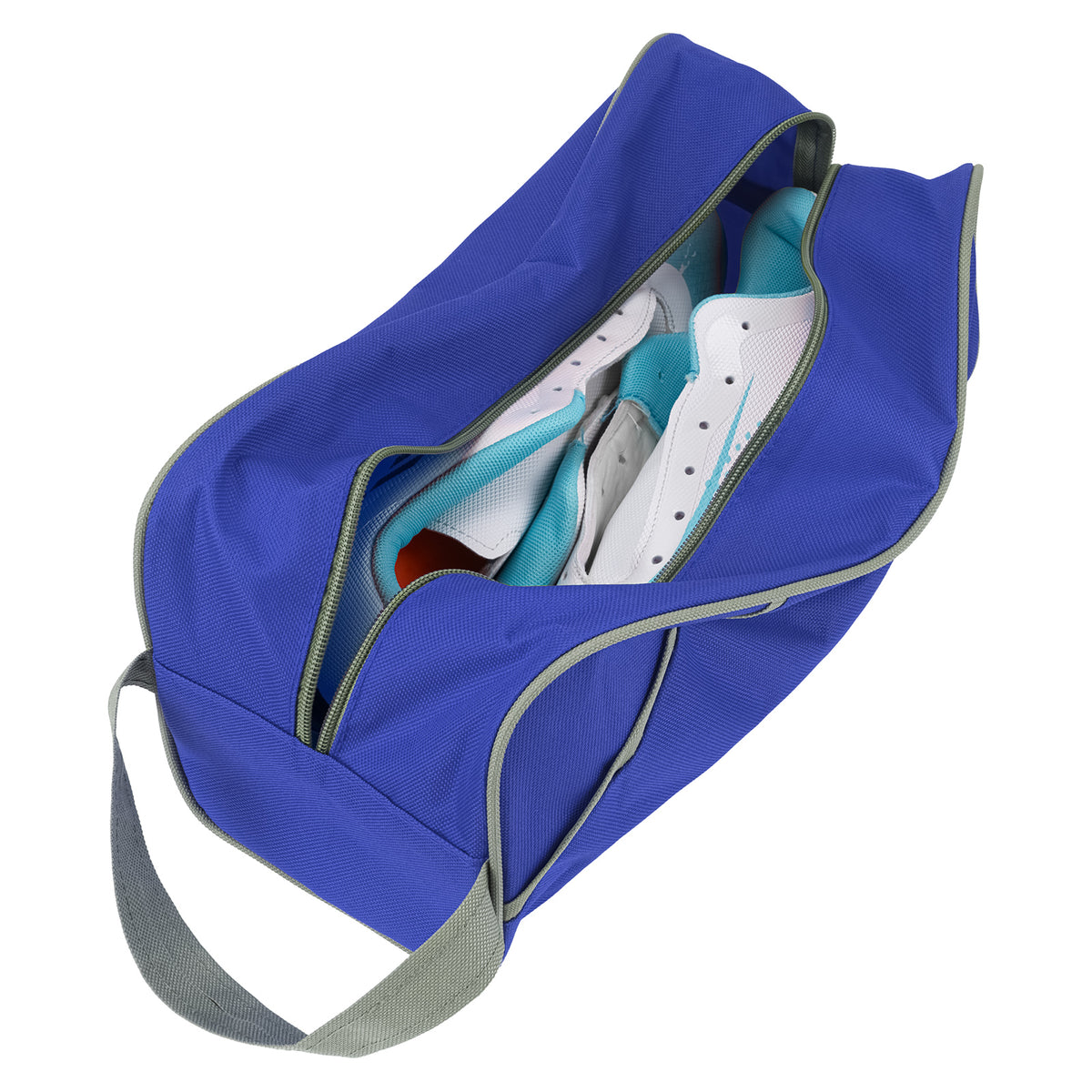 Linkidea 2 Pack Soccer Shoes Bag, Travel Water Resistant Shoes Bag with Zipper, Compact Cleats Duffle Bag Fits Up to US Men Size 13 (Blue)