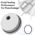 Linkidea 6 Pack Water Bottle Gasket Replacement Compatible with Simple Modern Trek 40oz Tumbler, Silicone O Ring Leak Proof Rubber Seal with Tweezer for Bottle Lid, Black