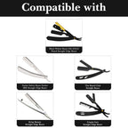 Linkidea 2 Pack Straight Razor Case, Compatible with Utopia Care, The Beard Club, GTEX, Travel Razor Cover, Protective Holder for Straight Edge Shaving Razors (Black/Only Case)