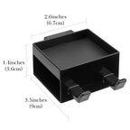 Linkidea Multifunctional Razor Holder for Shower, Compatible with Gillette Fusion 5, Venus ComfortGlide, Harry's 5 Blade, Bathroom Small Shaving Gel Storage Stand (Black)