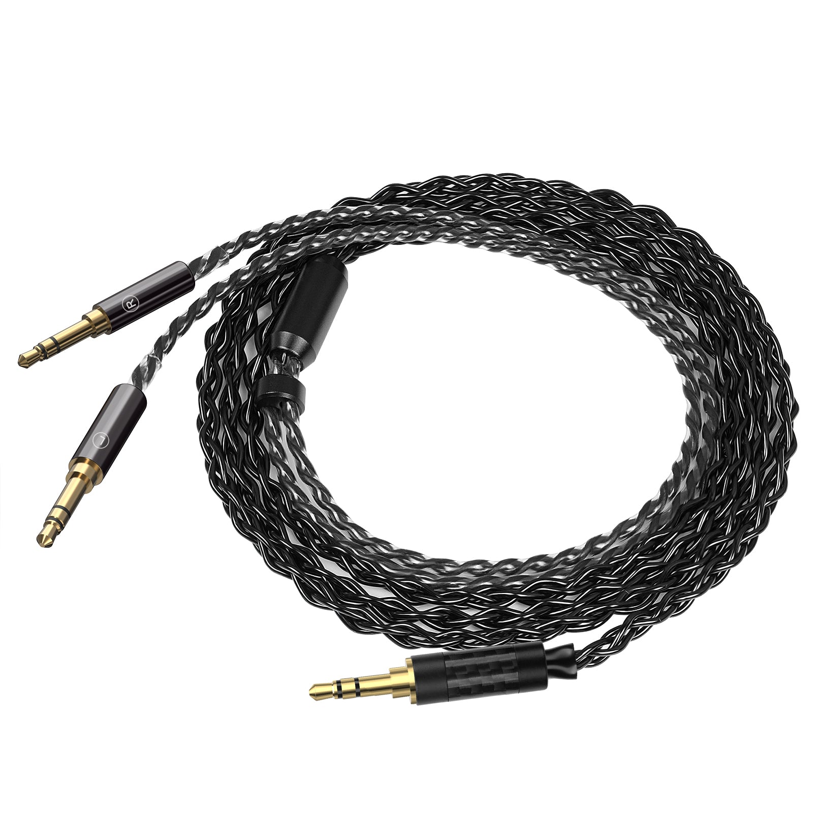 Linkidea Upgrade 6N Audio Cable for HIFIMAN Edition XS, SUNDARA, Arya, HE400SE, Ananda, Denon AH-D7200 Headphones, 3.5mm to Dual 3.5mm Male Replacement Headphones Cord (4.9ft/1.5m)