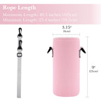 Linkidea Water Bottle Carrier with Strap Compatible with Simple Modern Summit Collection 40oz, Hydro Flask Wide Mouth, Waterbottle Sling Bag Holder with Shoulder Strap (Pink)