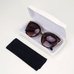 Extra Large Hard Shell Sunglasses Case, Oversized Sun Glasses Storage Organizer Compatible with DIOR Diorbay S1U Prada PR 59WS PR 63XS Gucci GG0595S GG0422S GG0879S (XL/White)