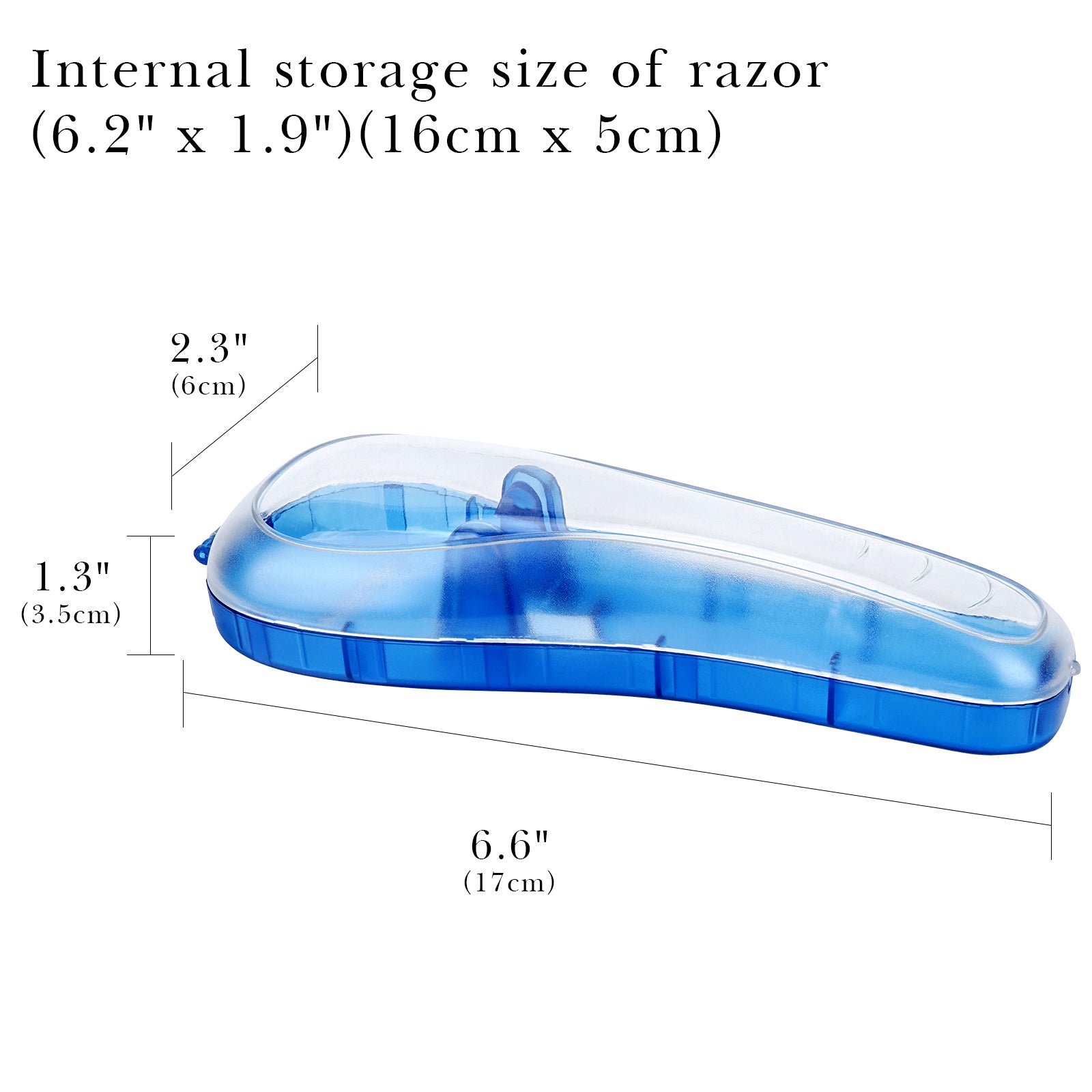 Linkidea 2 Pcs Portable Travel Razor Holder, Protective Razor Case Compatible with Fusion 5 ProGlide, Sensor 3, SkinGuard, Pace 6 Pro (Blue)