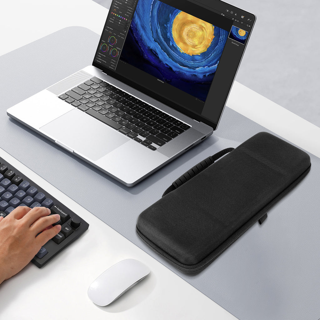 Linkidea Hard Travel Case for Compact 65% Keyboard, Computer 68 Key Wireless/Wired Keyboard Carrying Storage Bag, Compatible with Keychron Q2/V2, Corsair K65 PRO, ASUS ROG Falchion NX 65%