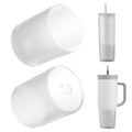 Linkidea 2 Pack Water Bottle Boot Compatible with Owala Travel Tumbler 40oz, Silicone Anti-Slip Waterbottle Bottom Sleeve Cover Protector (Clear White)