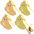 Linkidea 4 Pack Toothbrush Travel Cover with Toothpaste Dispenser, Portable Brush Head Protector, Cute Banana Shape Silicone Cap Compatible with GUM, Colgate Kids Toothbrush (Yellow&Green)